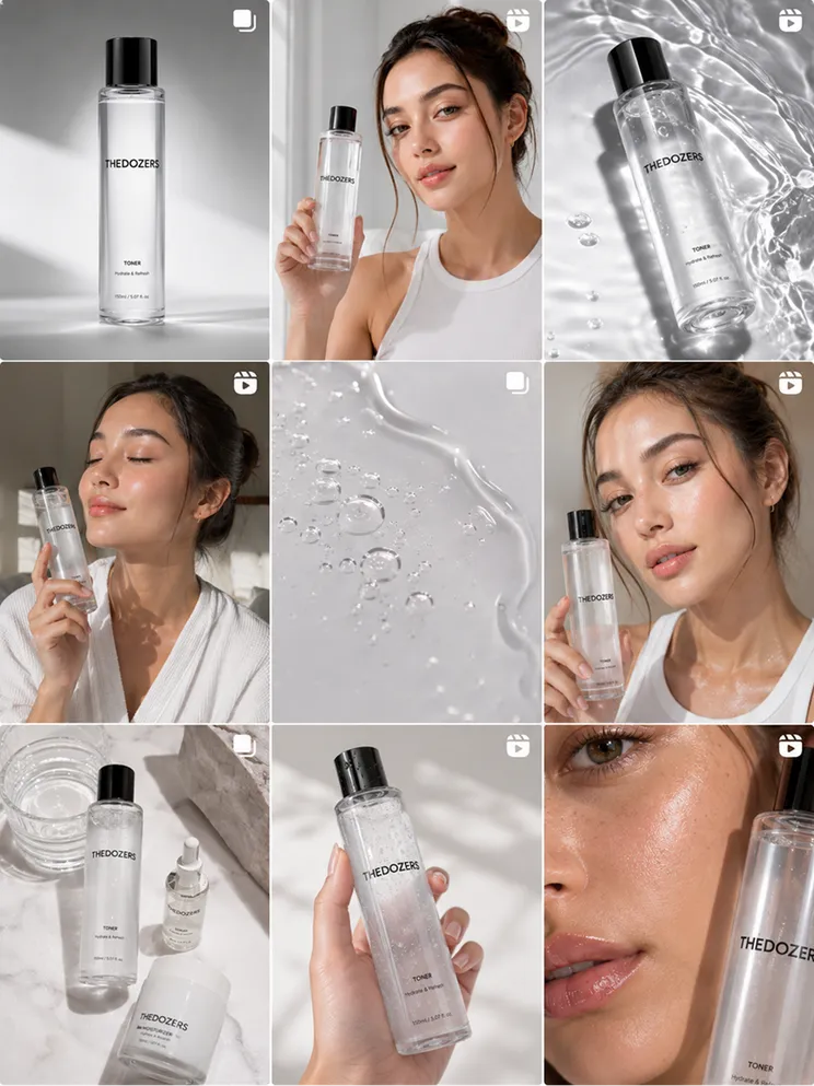 THE DOZERS가 제작한 K-Beauty 브랜드 SNS 콘텐츠 이미지